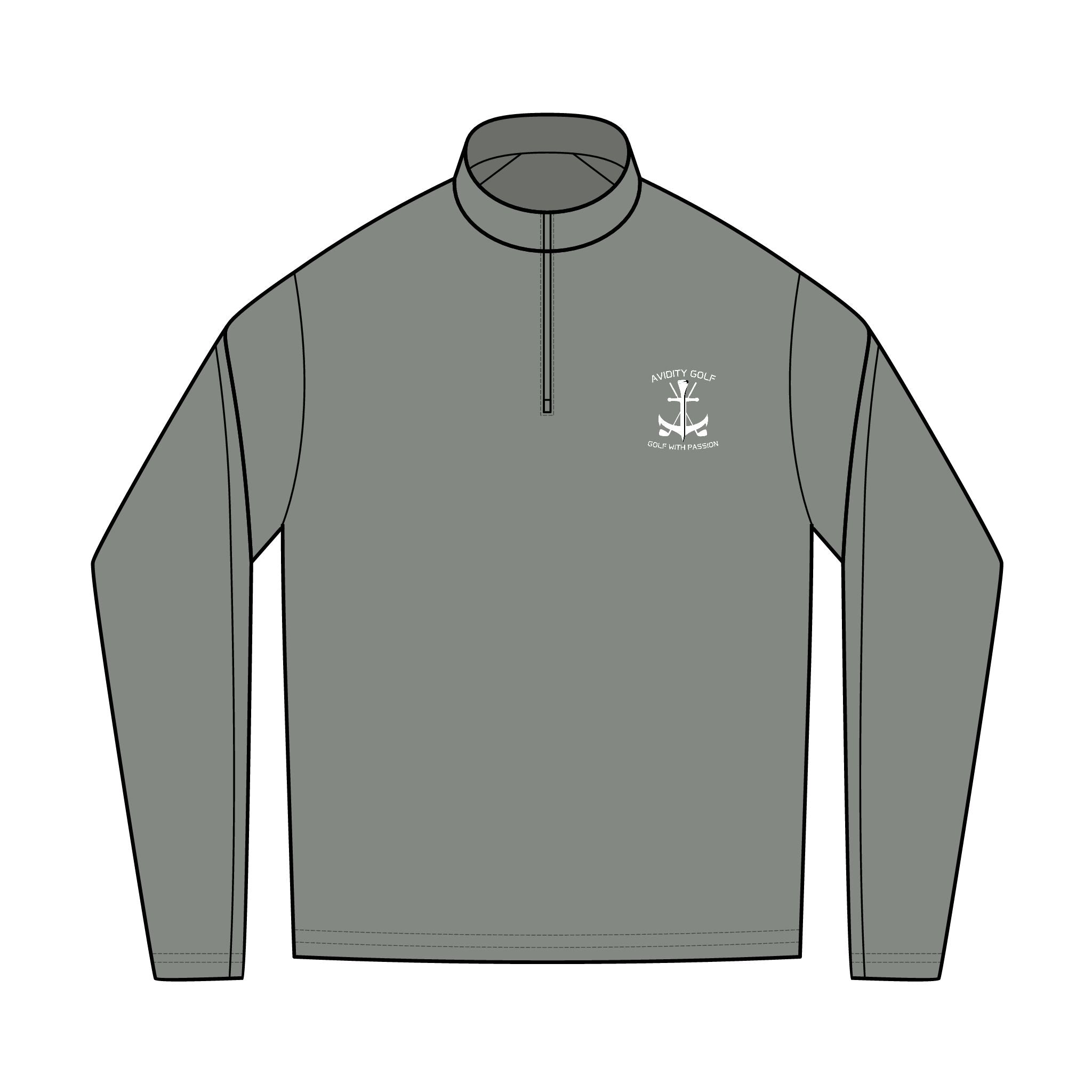 Avidity Golf Qtr Zip Full Logo