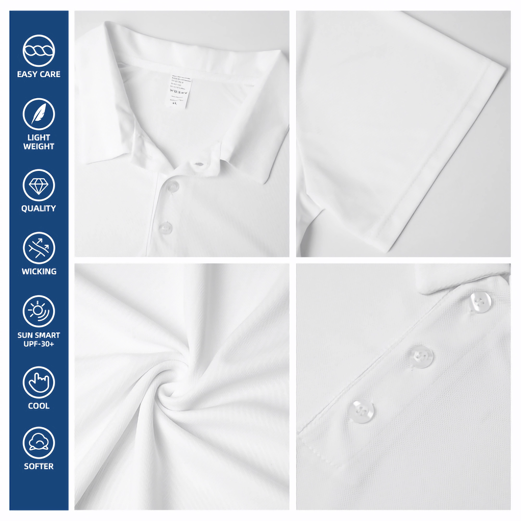 Avidity Golf Mens Polo White