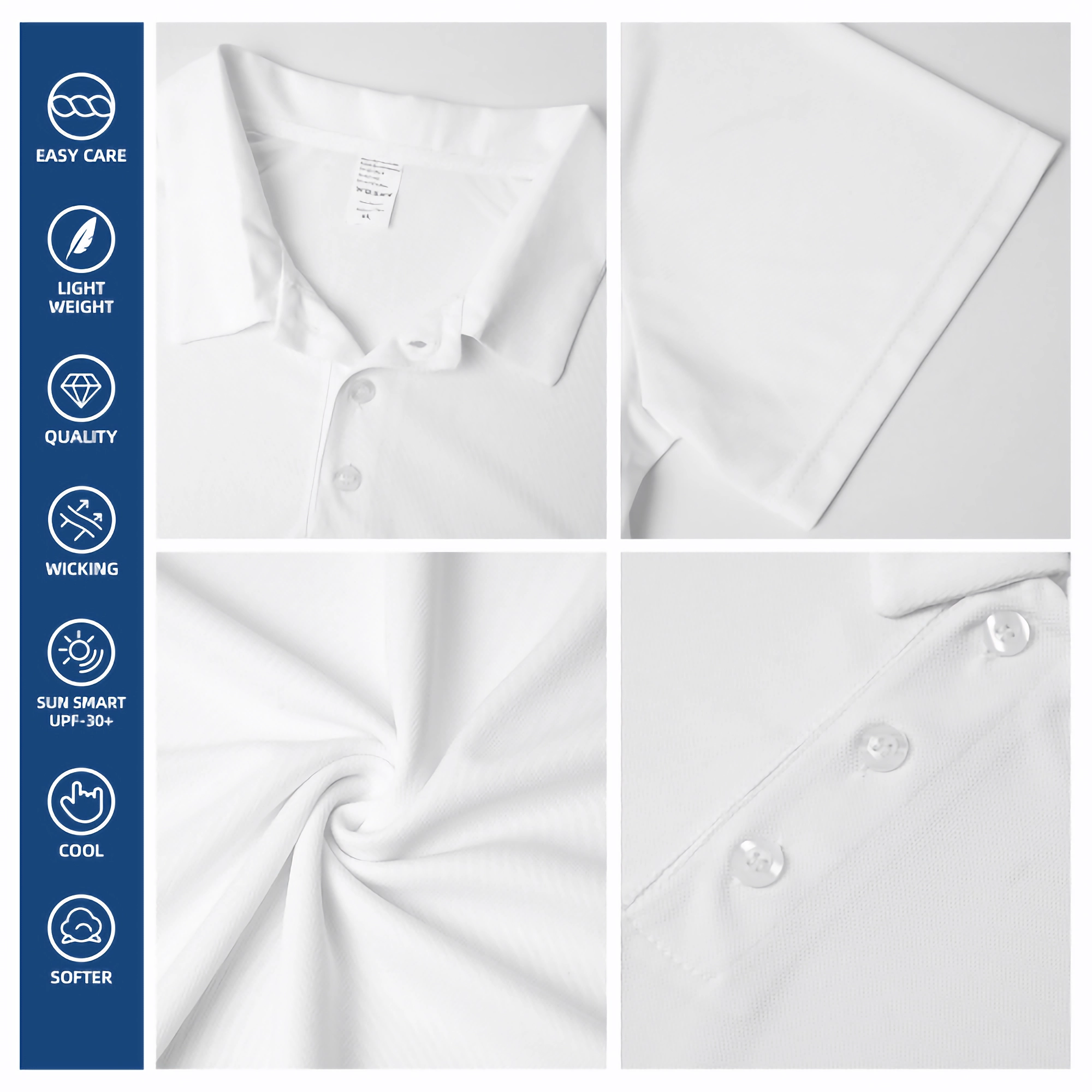 Avidity Golf Mens Polo White